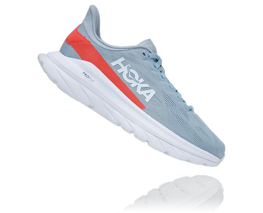 Tenis Hoka One One Feminino Azuis/Branco - Mach 4 - 093-WGDELN